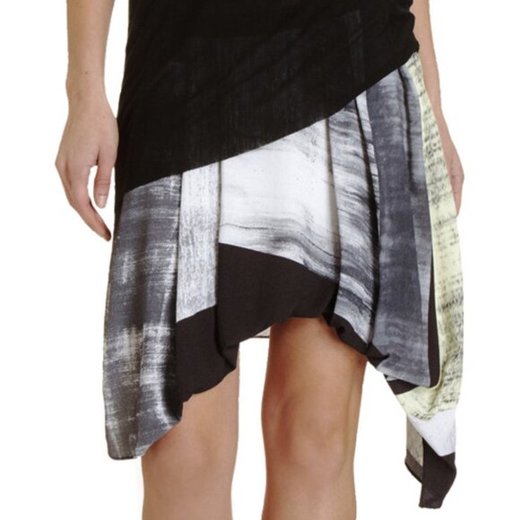 NWOT Helmut Lang Prill Skirt Parallel Print - Picture 4 of 10